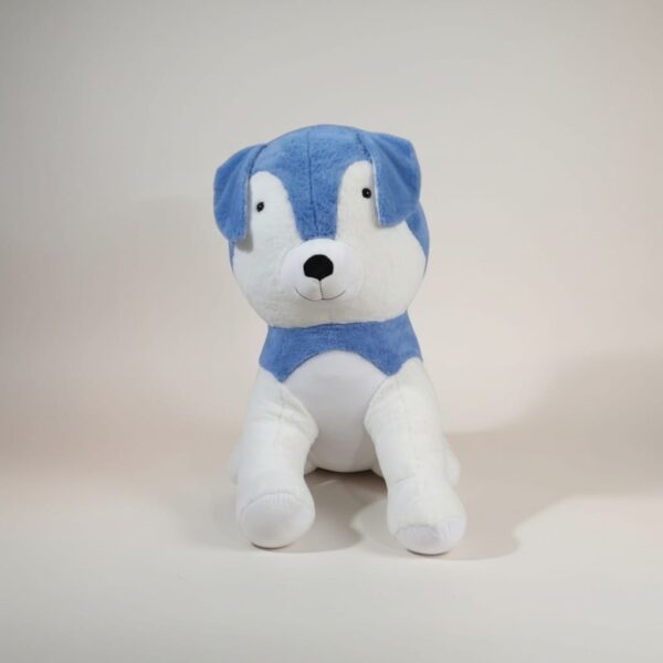 Premium Soft Plush Dog Toy – Blue & White Stuffed Animal for Kids & Gifts